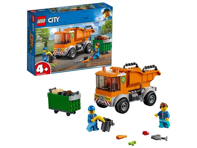 LEGO City Great Vehicles Dumpster and Garbage Elements Truck Building Set, 90 Piece