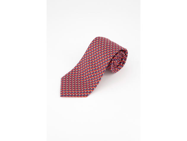 Tommy Hilfiger Men's Classic Small Toucan Silk Twill Tie Red One Size