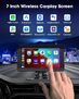 7" Wireless Car Display with Apple CarPlay/Android Auto Compatibility & Phone Mirroring