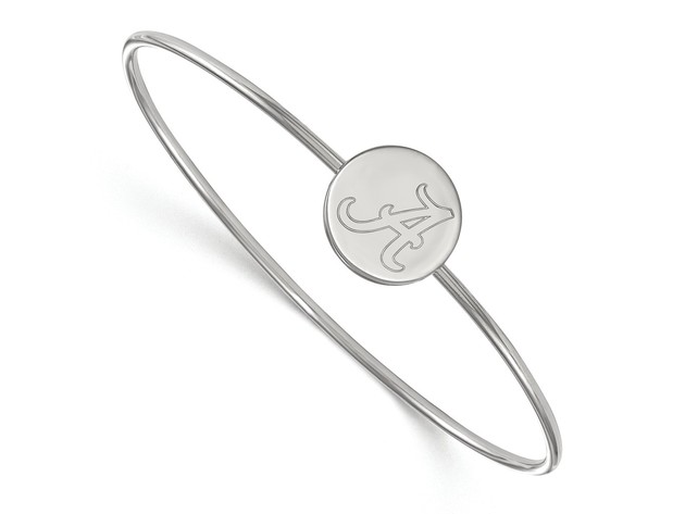 Sterling Silver University of Alabama 'A' Bangle, 8 Inch
