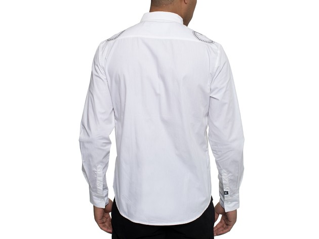 Sean John Men's Embroidered Tiger Shirt White Size 2 Extra Large