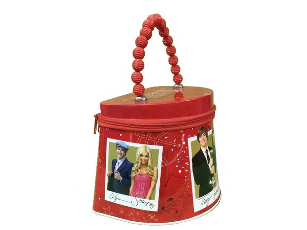 High School Musical Round Collectible Tin Box with Zipper - Red