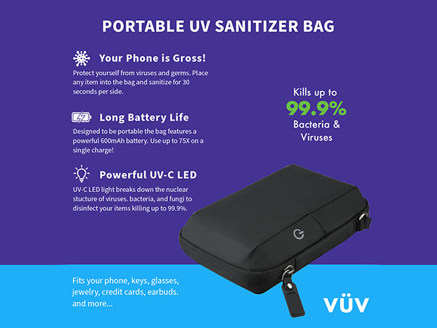 VÜV Portable UV Sanitizer Bag