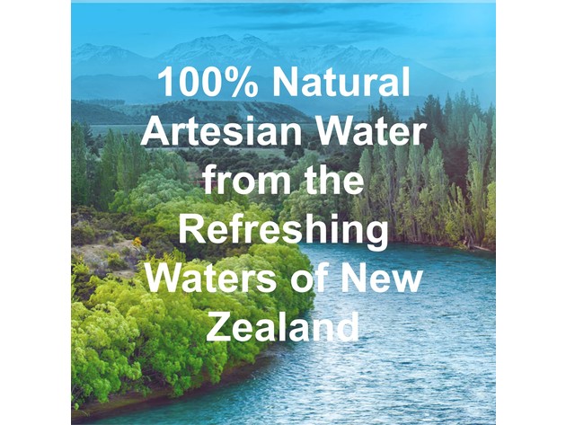 Pure NZ 100% Natural Artesian Water, from New Zealand - 500mL Recycled Bottle (24 Pack), 16.9 FL Oz