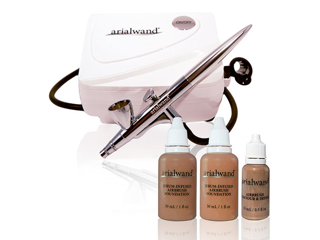 Airbrush Kit with Serum Infused Foundation (Deep)