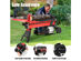 Costway 7-Ton Horizontal Electric Log Splitter Wood Cutter 2000W Motor w/ Wheels - Red