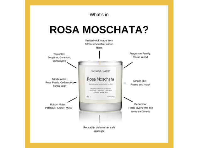 Rosa Moschata "Musk Rose" Scented Candle