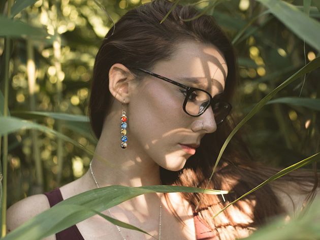 Solar System Mis-Matched Dangle Earrings