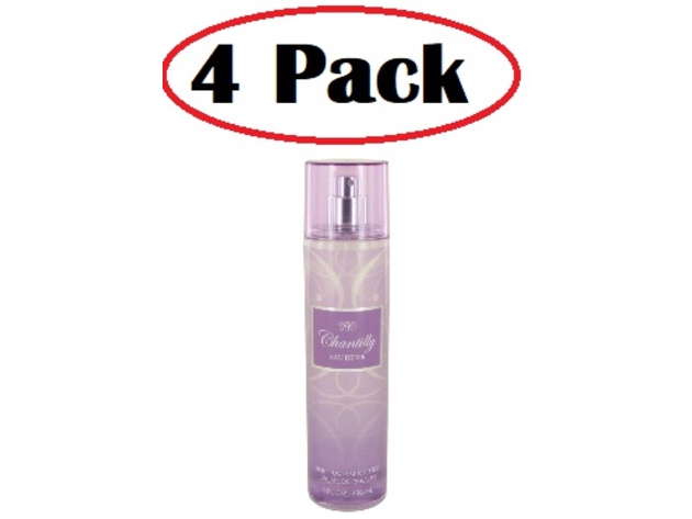 4 Pack of Chantilly Eau de Vie by Dana Fragrance Mist Parfum Spray 8 oz