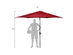 Costway 9FT Patio Umbrella Patio Market Steel Tilt W/ Crank Outdoor Yard Garden Burgundy