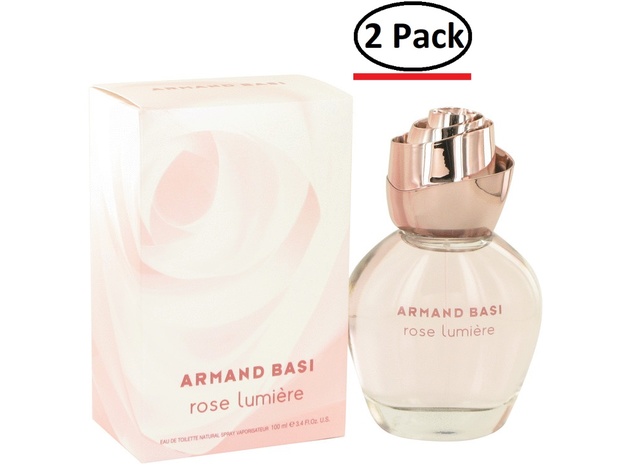 Armand Basi Rose Lumiere by Armand Basi Eau De Toilette Spray 3.3 oz for Women (Package of 2)