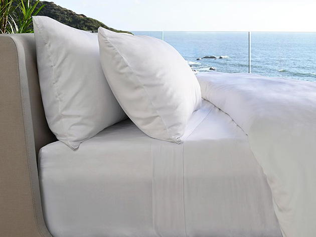 Resort Bamboo Bed Sheet Set (White/King)