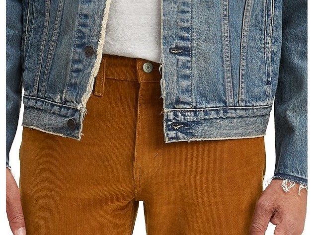Levi's Men's 502 Taper Corduroy Pants Brown Size 33X32