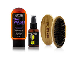 The Wash Vegan Salicylic Cleanser, The Tonic After Shave Set & The Beard Brush