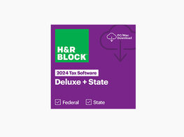 H&R Block Tax Software Deluxe + State 2024 for Windows/Mac [Online Code]