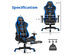 Goplus Massage Gaming Chair Reclining Swivel Racing Office Chair with Footrest Blue