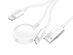3-in-1 Apple Watch, AirPods & iPhone Charging Cable (White/2-Pack)