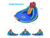 Costway Inflatable Bounce House Kids Water Splash Pool Dual Slides Climbing Wall