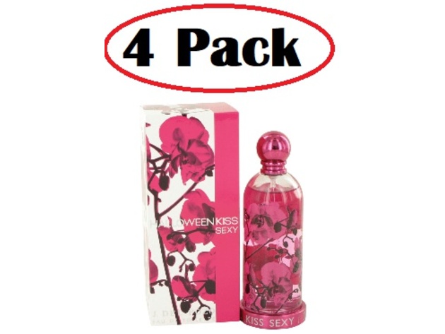 4 Pack of Halloween Kiss Sexy by Jesus Del Pozo Eau De Toilette Spray 3.4 oz