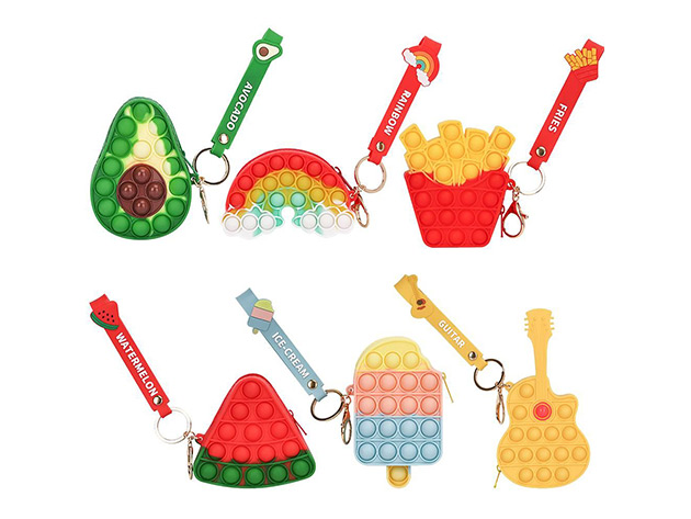 Bubble Popper Zipper Pouch & Keychain (Popsicle)