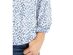 Michael Kors Women's Mini Lily Knit Peasant Top Blue Size Large