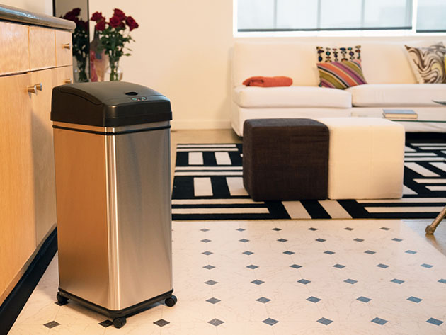 Keep Your Home Fresh & Clean with This Smart Bin's PetGuard Lock Feature, Odor Control, Motion Sensor, and Mobility Wheels