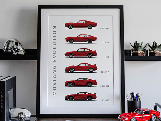 Ford Mustang Car Poster (18"x 24")