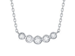 Bubbly 0.16CT Lab-Grown Diamond Pendant Necklace in 10K White Gold