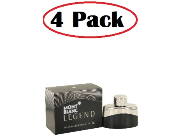 4 Pack of MontBlanc Legend by Mont Blanc Eau De Toilette Spray 1 oz