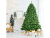 Costway 7 ft Hinged Artificial Christmas Tree Holiday Decoration w/ Foldable Metal Stand - Green