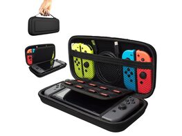 Nintendo Switch Carrying Storage Case, Protective Hard Case with handle, Holds 20 Games, Controller & Accessories - Silver