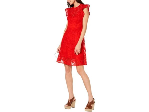 thalia sodi short sleeve lace dress