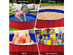 Costway 48" Foldable Kiddie Pool Kids Bath Tub Ball Pit Playpen Indoor Outdoor Portable - Red+Blue