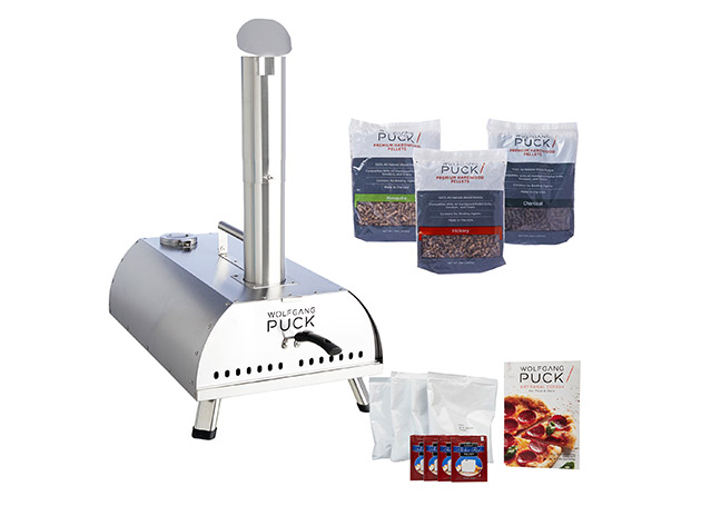 Wolfgang Puck Outdoor Wood Pellet Pizza Oven & Grill (Stainless Steel/Bundle)