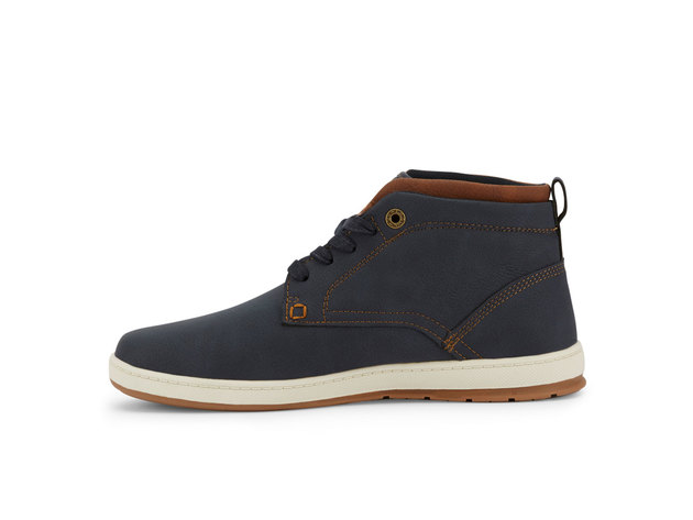 Levi's Mens Goshen II Waxed Casual Sneaker Boot - 10 M Navy/Tan