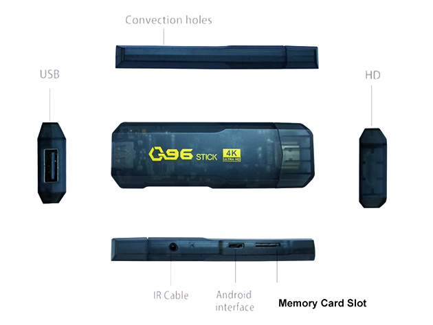 Smart TV Stick 2.4G Wi-Fi 8GB + Expandable Storage
