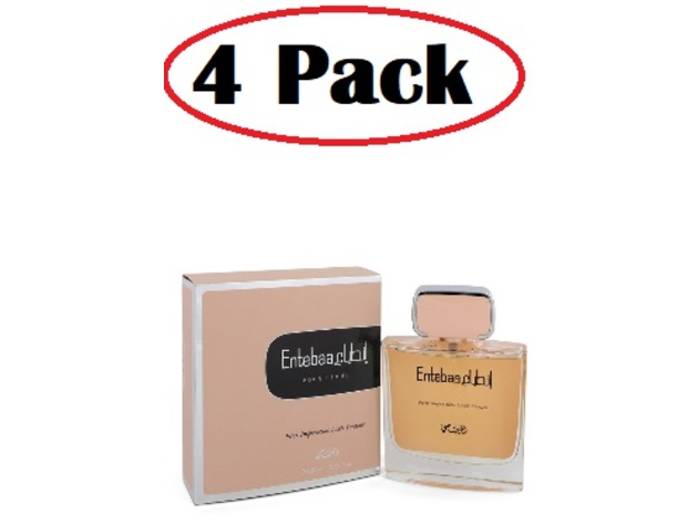 4 Pack of Entebaa by Rasasi Eau De Parfum Spray 3.33 oz