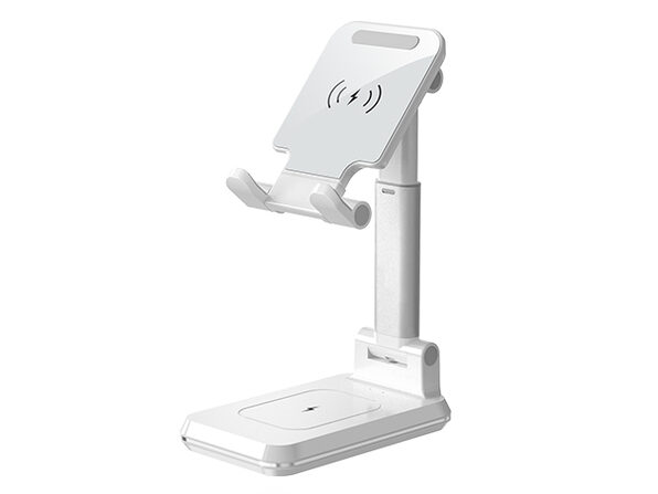Dual Wireless Charging Phone Stand White - Product Image