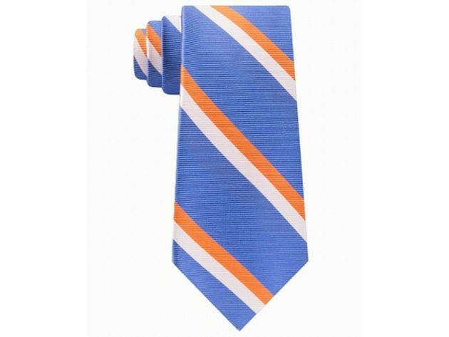 Tommy Hilfiger Men's Bright Medium Stripe Tie Orange Size Regular