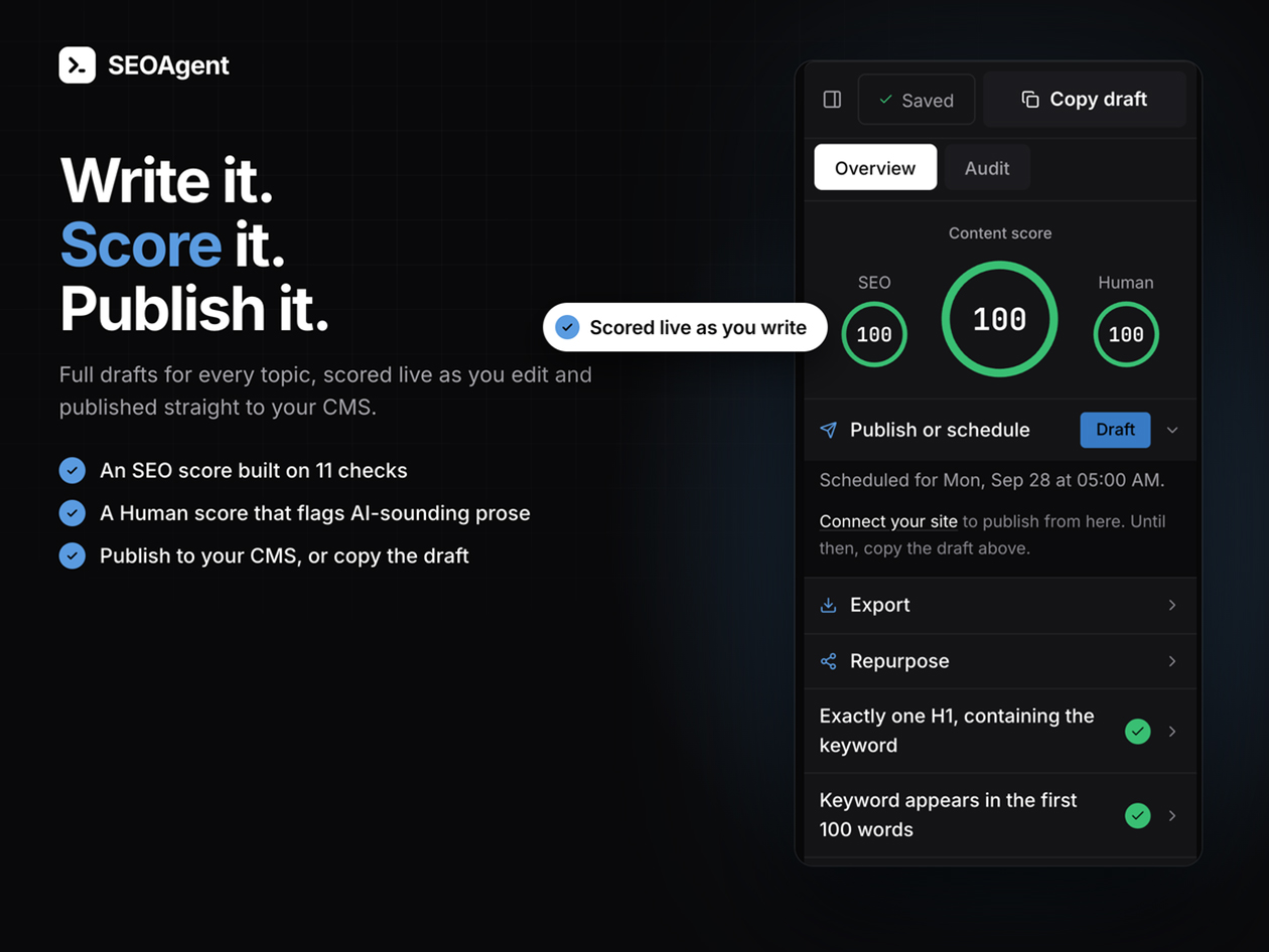 SEOAgent: Lifetime Subscription (Tier 1)