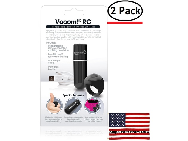 ( 2 Pack ) Charged Vooom Remote Control Bullet - Black