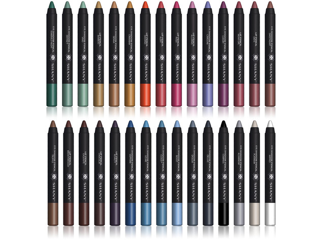 SHANY Multi-Use Chunky Pencils for Eye Shadow, Eyeliner, Lip Liner, Lipstick - W/ Vitamin E & Aloe Vera - Set of 30 Colors