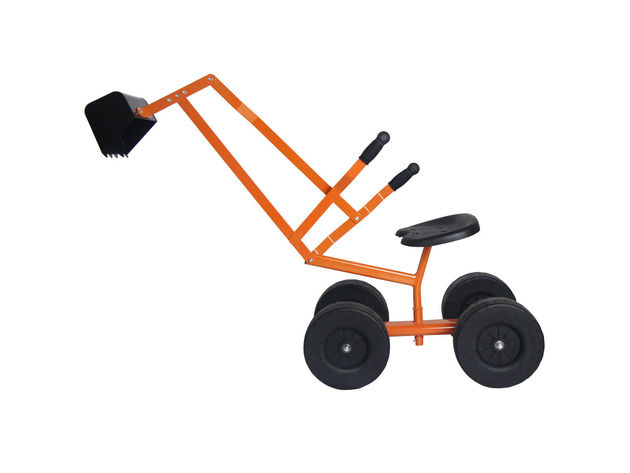 Costway Heavy Duty Kid Ride-on Sand Digger Digging Scooper Excavator for Sand Toy Orange