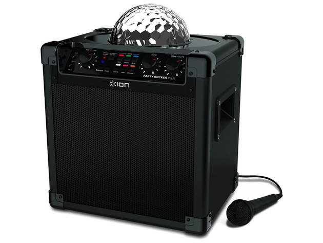 Ion Audio PRTYRCKRPLUS Rechargeable Speaker with Spinning Party Lights