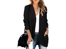 Women’s Open Front Knit Cardigan with Pockets 