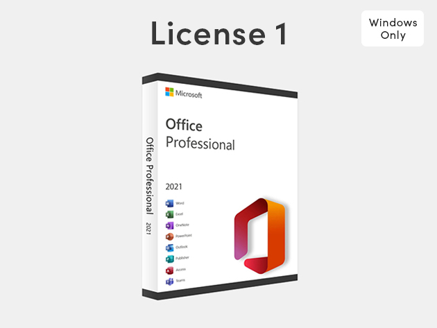 Microsoft Office Professional 2021 for Windows: Lifetime License (Code 1)