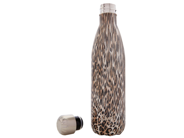 S'well 'Khaki Cheetah' Brown Water Bottle: 25oz