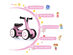 Honey Joy Baby Balance Bike Bicycle Mini Children Walker Toddler Toys Rides No-Pedal BluePink - Pink