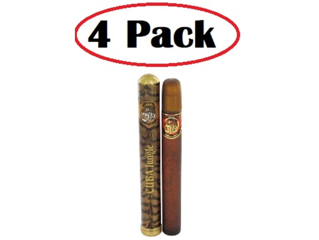 4 Pack of CUBA JUNGLE TIGER by Fragluxe Body Spray 6.7 oz