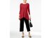Alfani Women's Petite Solid Swing Top  Red Size 44